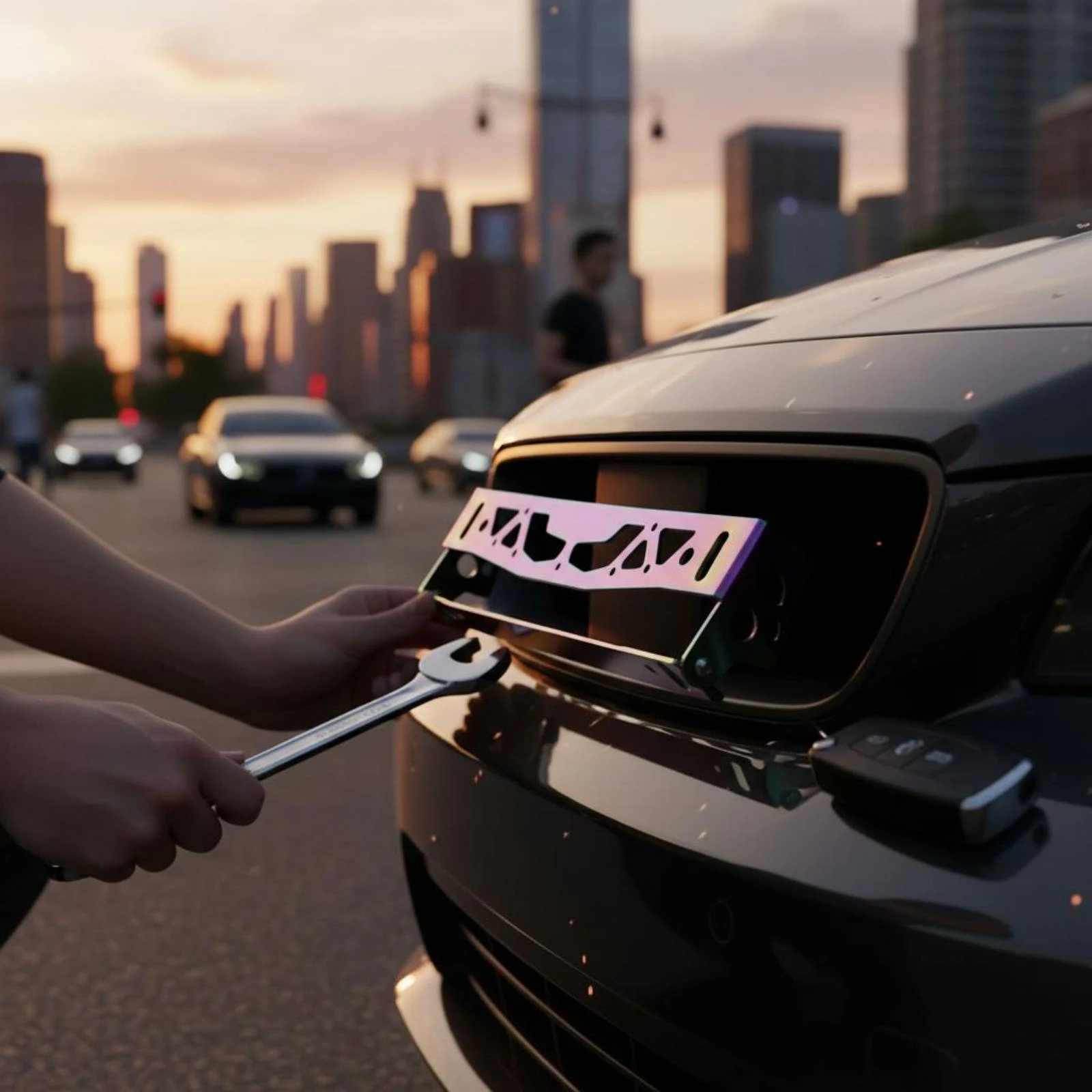 Adjustable License Plate Frame Mounting Holes Tilting License Plate Frame Vehicle Accessory Easy to Install No-Cover Design
Adjustable License Plate Frame Mounting Holes Tilting License Plate Frame Vehicle Accessory Easy to Install No-Cover Design