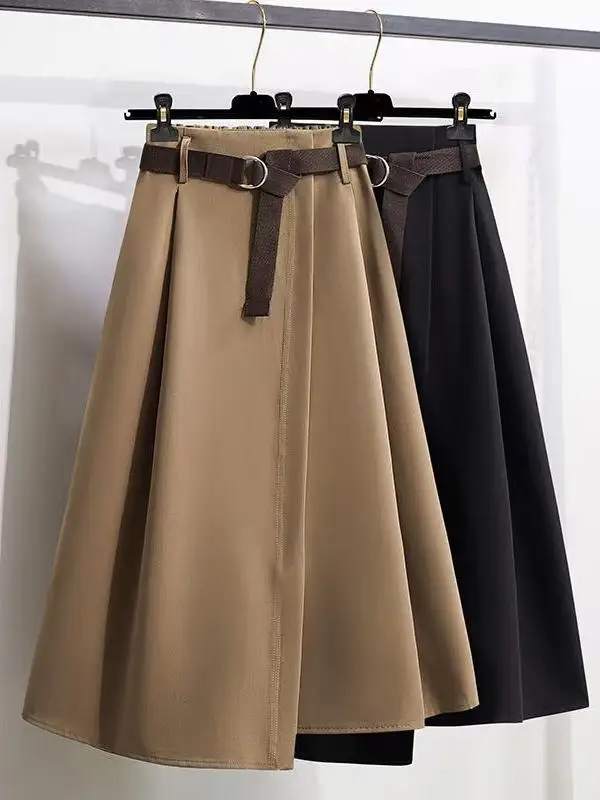 Юбка-миди трапециевидной формы больших размеров для похудения, скрывающая универсальная корейская юбка с высокой талией для поездок на работу, повседневная юбка из триацетатного волокна
Юбка-миди трапециевидной формы больших размеров для похудения, скрывающая универсальная корейская юбка с высокой талией для поездок на работу, повседневная юбка из триацетатного волокна