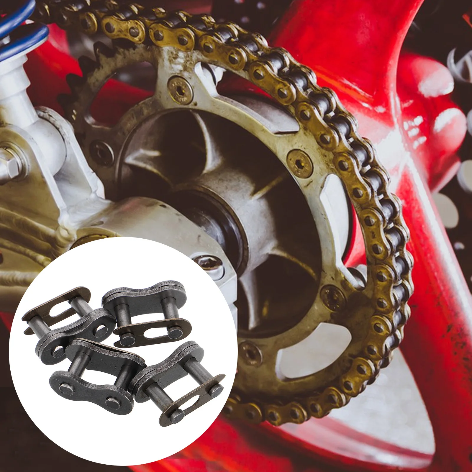 4Pcs Chain Link Connector Motorcycle Master Link Heavy Duty 520 Pit Bike Dirt Bike Chain Connector Accessories
4Pcs Chain Link Connector Motorcycle Master Link Heavy Duty 520 Pit Bike Dirt Bike Chain Connector Accessories