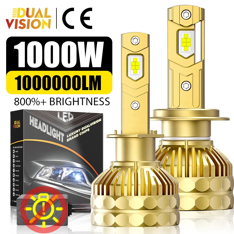 H4 LED Headlight Bulbs 1000W CANBUS No Error H7 H1 H11 H8 H9 9005 HB3 9006 HB4 1000000LM Super Bright CE CSP Chip Auto Headlamps
H4 LED Headlight Bulbs 1000W CANBUS No Error H7 H1 H11 H8 H9 9005 HB3 9006 HB4 1000000LM Super Bright CE CSP Chip Auto Headlamps