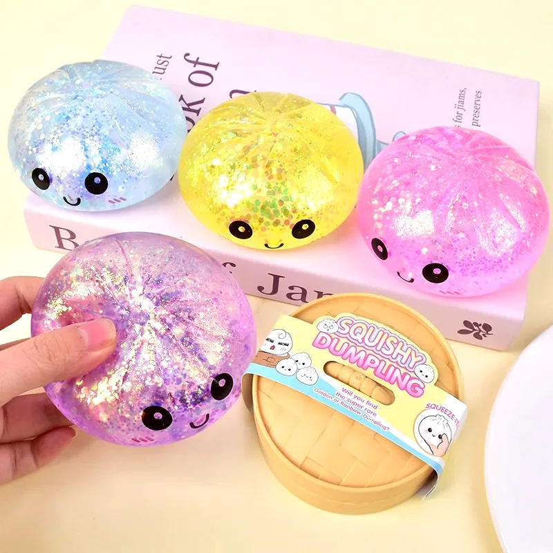 Hot Glitter Dumpling Squishy with Box Dumplings Sensory Squeeze Toy for Stress Relief Fans Gift
Hot Glitter Dumpling Squishy with Box Dumplings Sensory Squeeze Toy for Stress Relief Fans Gift