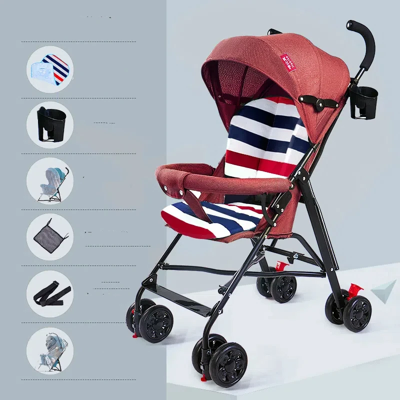 Baby Lightweight Stroller with Universal Wheels Basket Foldable Infant Strolling Cart with Canopy Adjustable Backrest Portable
Baby Lightweight Stroller with Universal Wheels Basket Foldable Infant Strolling Cart with Canopy Adjustable Backrest Portable