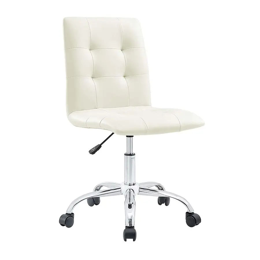 Prim Ribbed Armless Mid Back Swivel Conference Office Chair In White
Prim Ribbed Armless Mid Back Swivel Conference Office Chair In White