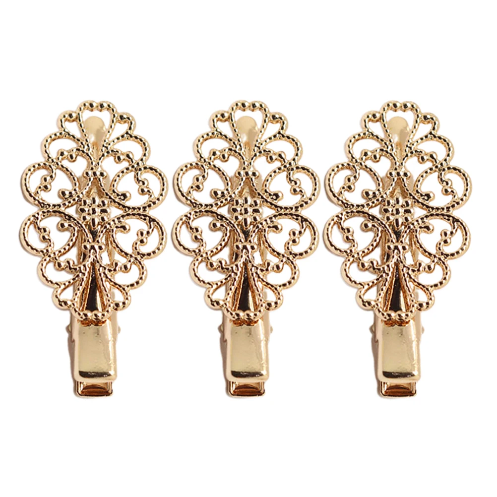 3pcs Duckbill Hair Clips Brass Retro Hollow Women's Hairpin Strong Grip Lightweight Party Wedding Decoration Accessory 
3pcs Duckbill Hair Clips Brass Retro Hollow Women's Hairpin Strong Grip Lightweight Party Wedding Decoration Accessory