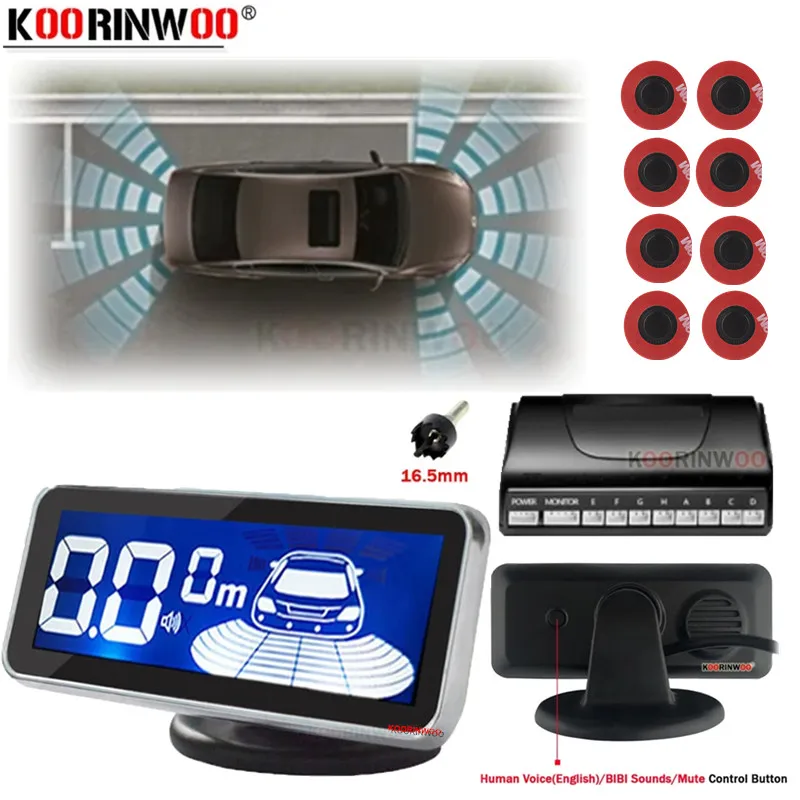 Koorinwoo Original 16.5mm Flat LED Monitor Car Parking Sensors 8 Voice/BEEP/Mute Car Parktronic Front Sensor Parking Assistance
Koorinwoo Original 16.5mm Flat LED Monitor Car Parking Sensors 8 Voice/BEEP/Mute Car Parktronic Front Sensor Parking Assistance