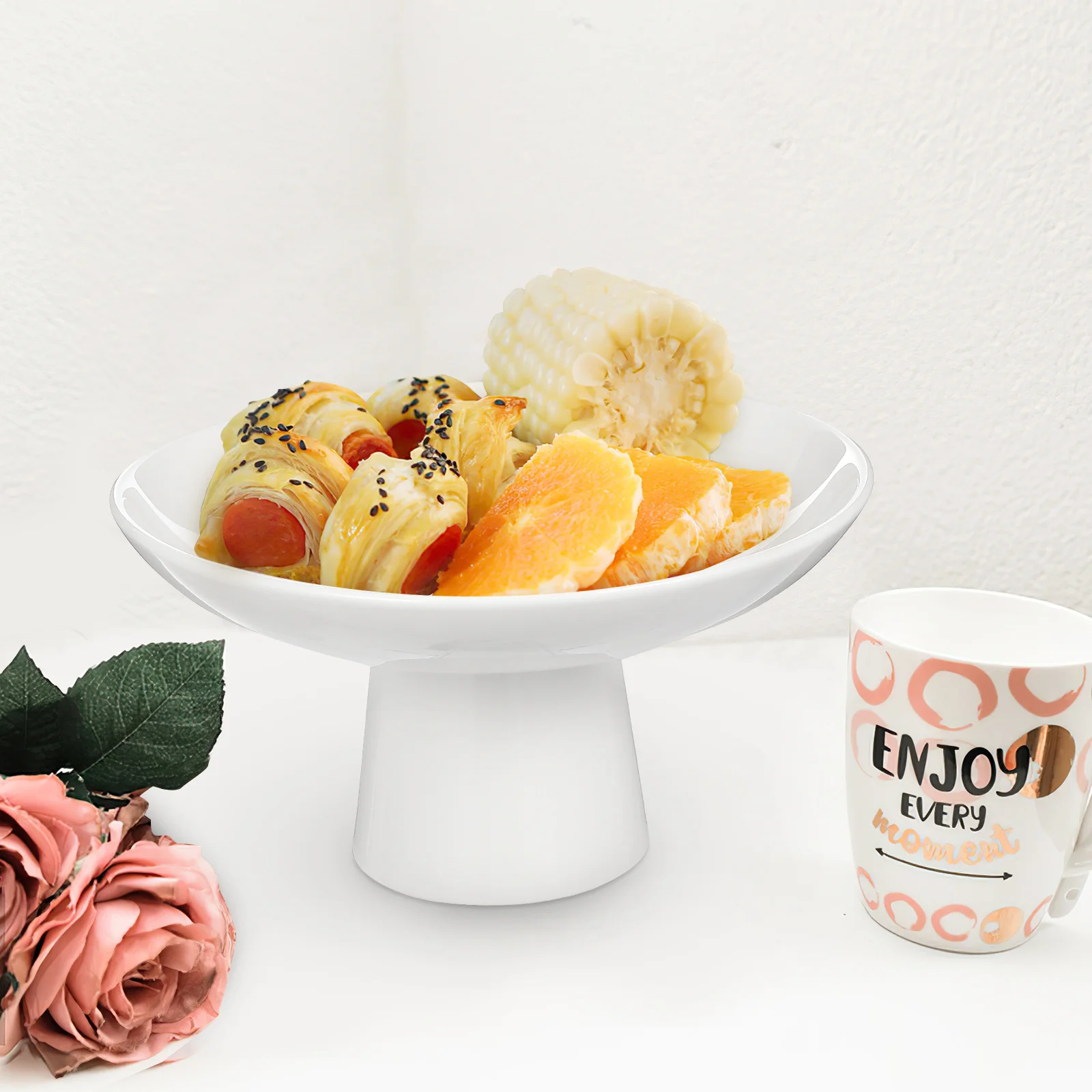 Decorative Pedestal Bowl Ceramic Footed Design for Fruits Snacks Desserts Stylish Kitchen Dining Centerpiece Fruit Platter
Decorative Pedestal Bowl Ceramic Footed Design for Fruits Snacks Desserts Stylish Kitchen Dining Centerpiece Fruit Platter