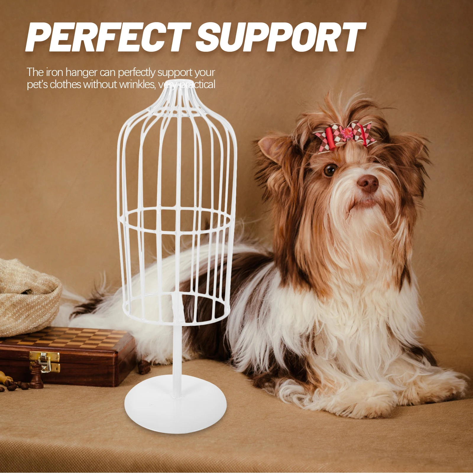 Wrought Iron Pet Model Stand Dog Clothes Hanger White Small Sturdy Durable Lightweight Portable Indoor Outdoor Use
Wrought Iron Pet Model Stand Dog Clothes Hanger White Small Sturdy Durable Lightweight Portable Indoor Outdoor Use