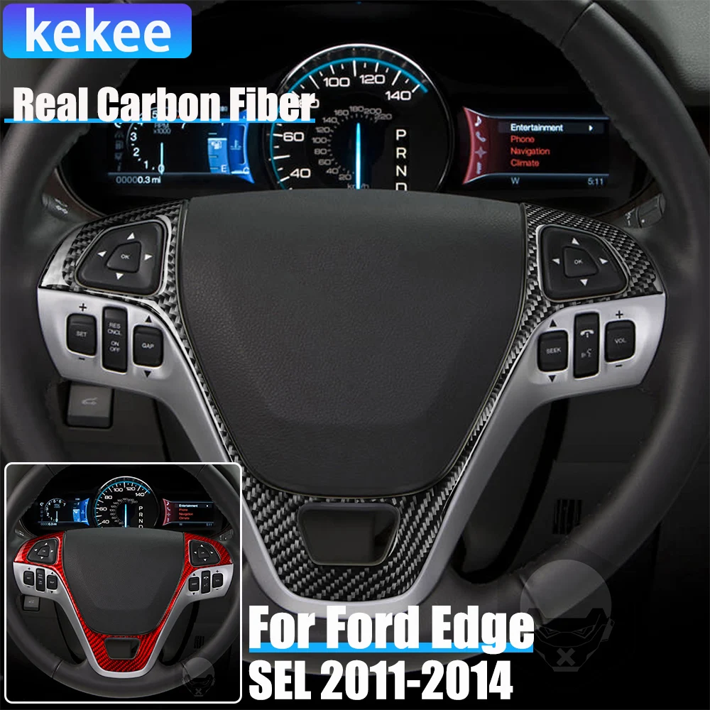 Real Carbon Fiber Car Accessories Steering Wheel Decorative Trim Cover Soft Sticker For Ford Edge SEL 2011 2012 2013 2014
Real Carbon Fiber Car Accessories Steering Wheel Decorative Trim Cover Soft Sticker For Ford Edge SEL 2011 2012 2013 2014