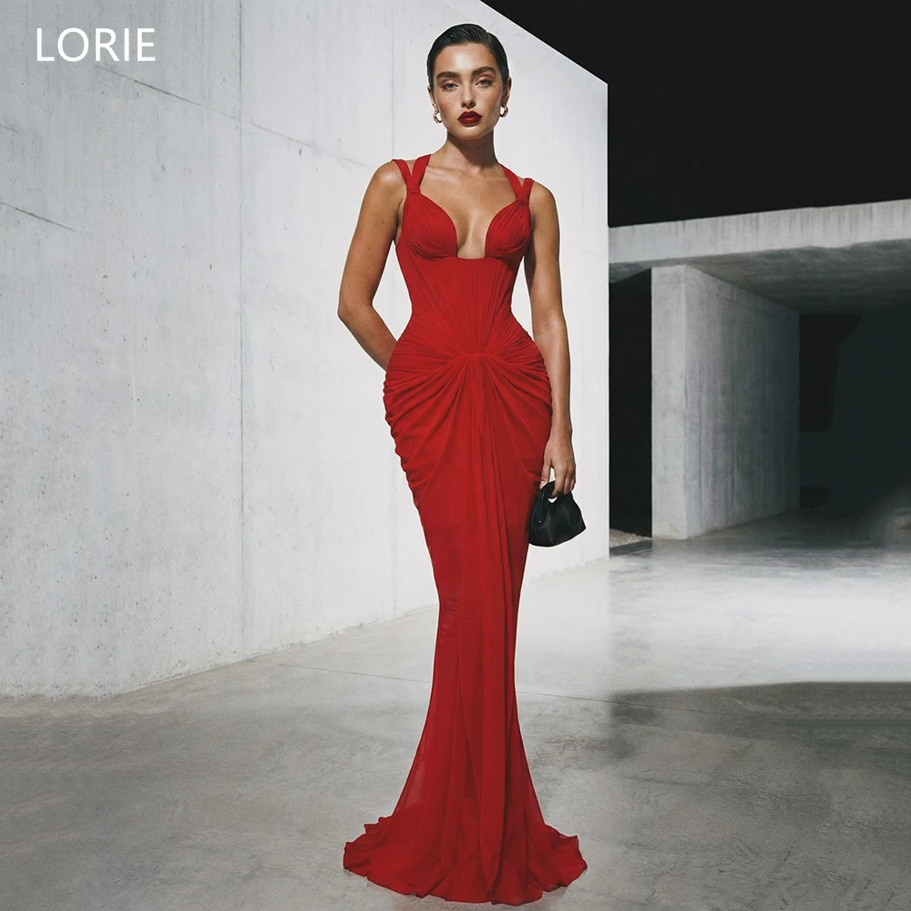 LORIE Charming Red Chiffon Party Dresses Pleats Sleeveless Evening Prom Dress Sexy Mermaid Slit Prom Gowns Customized
LORIE Charming Red Chiffon Party Dresses Pleats Sleeveless Evening Prom Dress Sexy Mermaid Slit Prom Gowns Customized