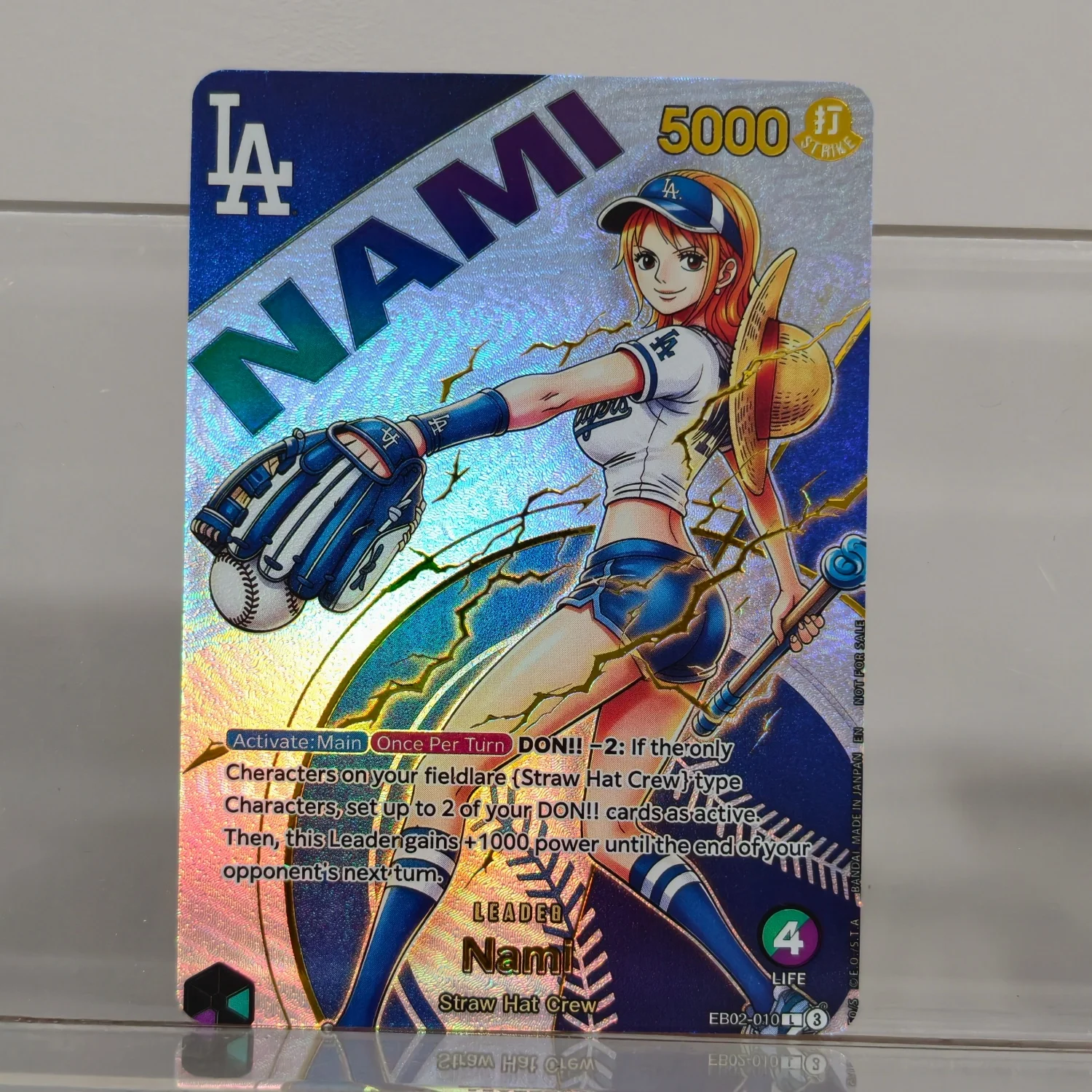 DIY OPCG One Piece English Baseball Series Alt art Nami Luffy EB02-010 Leader Hot Stamping Game Collection Foil Card Toy
DIY OPCG One Piece English Baseball Series Alt art Nami Luffy EB02-010 Leader Hot Stamping Game Collection Foil Card Toy