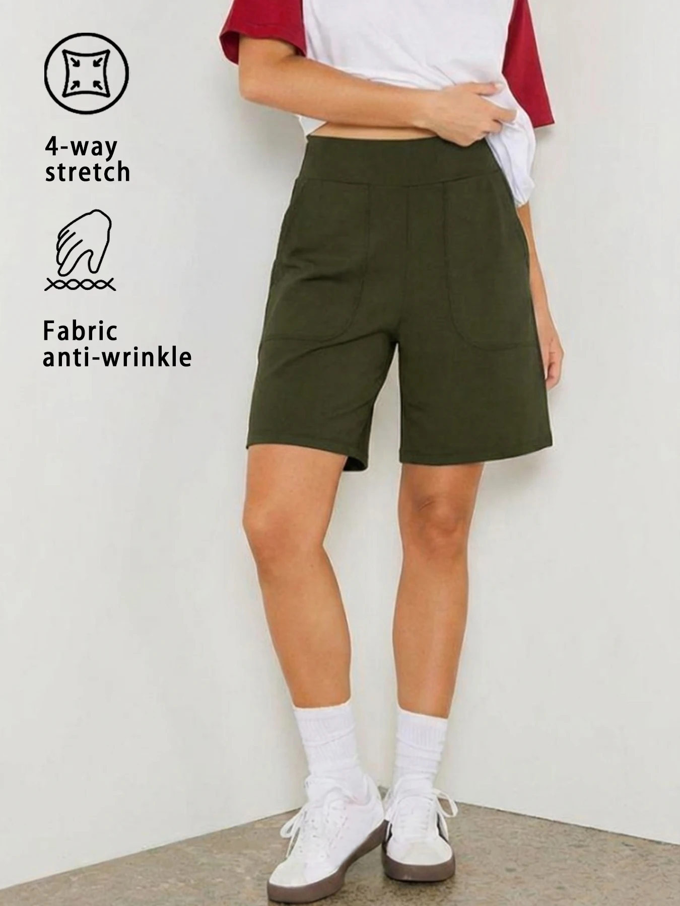 Bermuda Shorts for Women with Pocket Womens High Waisted Long Shorts for Running Workout Athletic
Bermuda Shorts for Women with Pocket Womens High Waisted Long Shorts for Running Workout Athletic