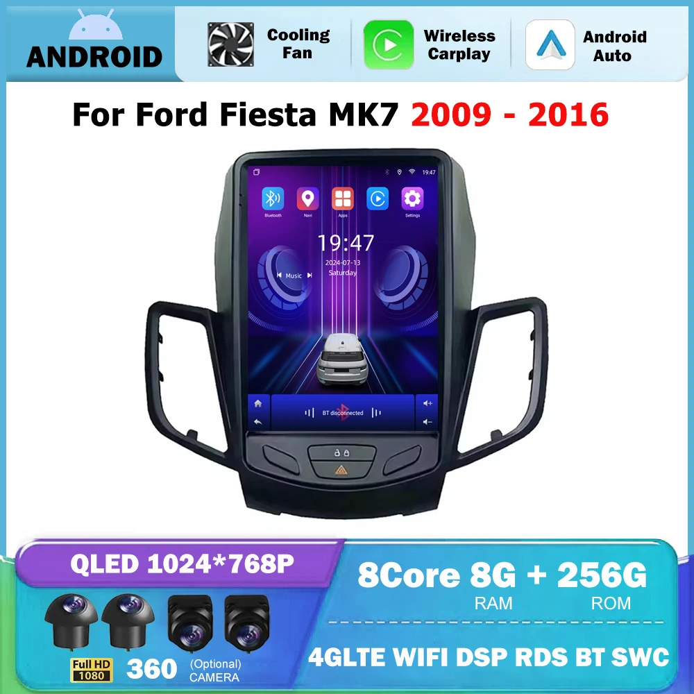 Android Auto Carplay GPS Navigation 9.7 Inch For Ford Fiesta MK7 2009 - 2016 Stereo Multimedia Player Wifi Screen BT No 2din
Android Auto Carplay GPS Navigation 9.7 Inch For Ford Fiesta MK7 2009 - 2016 Stereo Multimedia Player Wifi Screen BT No 2din