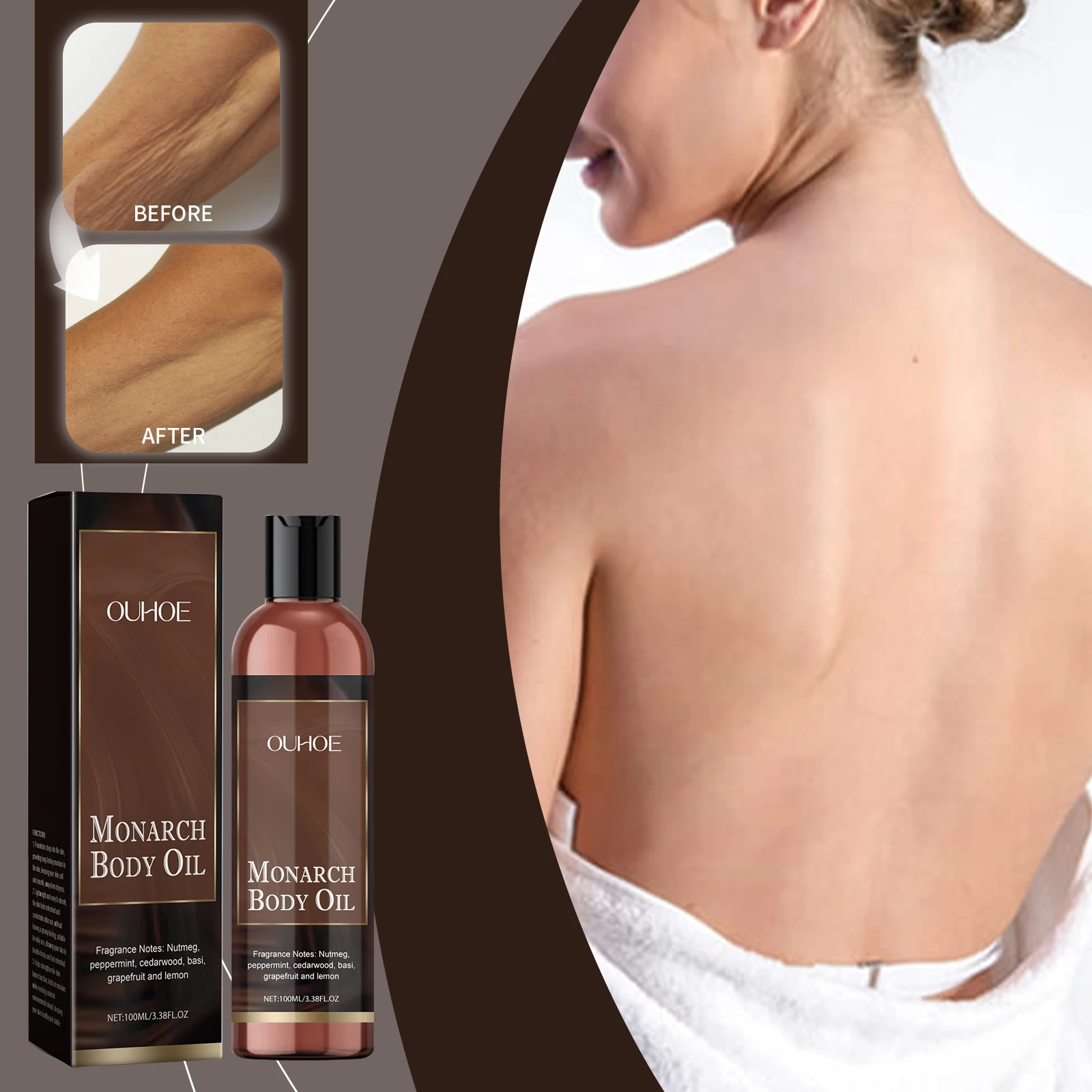 OUHOE Hydrating Body Oil with Jojoba & Sweet Almond Moisturizing Dry Skin Care for All Over Body 24H Lock Lightweight Non-Greasy
OUHOE Hydrating Body Oil with Jojoba & Sweet Almond Moisturizing Dry Skin Care for All Over Body 24H Lock Lightweight Non-Greasy