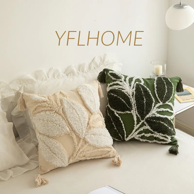 Nordic Style Pillow Cover Luxurious White & Green Sofa Cushion for Modern Bedroom & Living Room
Nordic Style Pillow Cover Luxurious White & Green Sofa Cushion for Modern Bedroom & Living Room