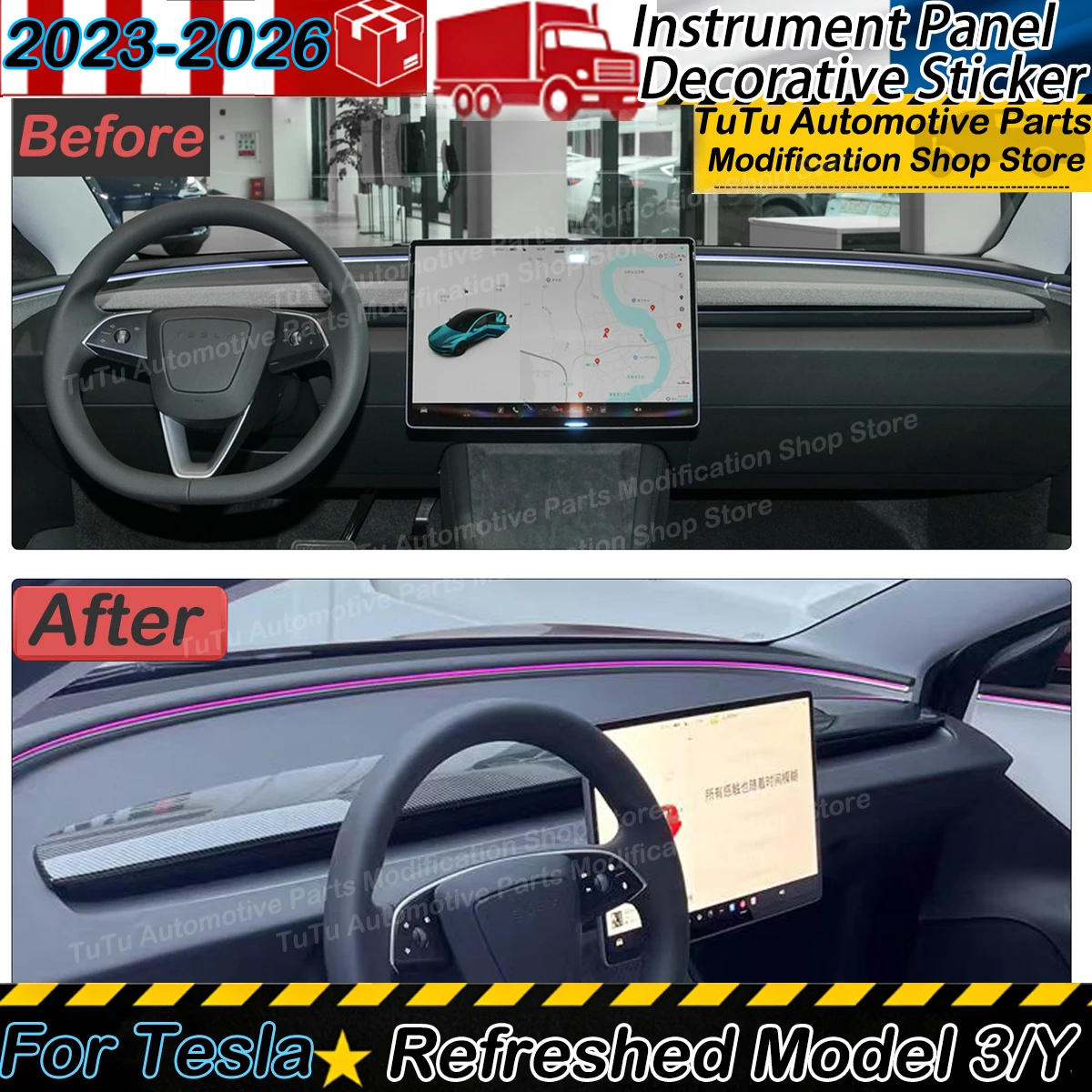 Instrument Panel Decorative Sticker for New Refreshed Tesla Model 3 2023-2026/Model Y 2025-2026 Central Control Interior Tuning
Instrument Panel Decorative Sticker for New Refreshed Tesla Model 3 2023-2026/Model Y 2025-2026 Central Control Interior Tuning