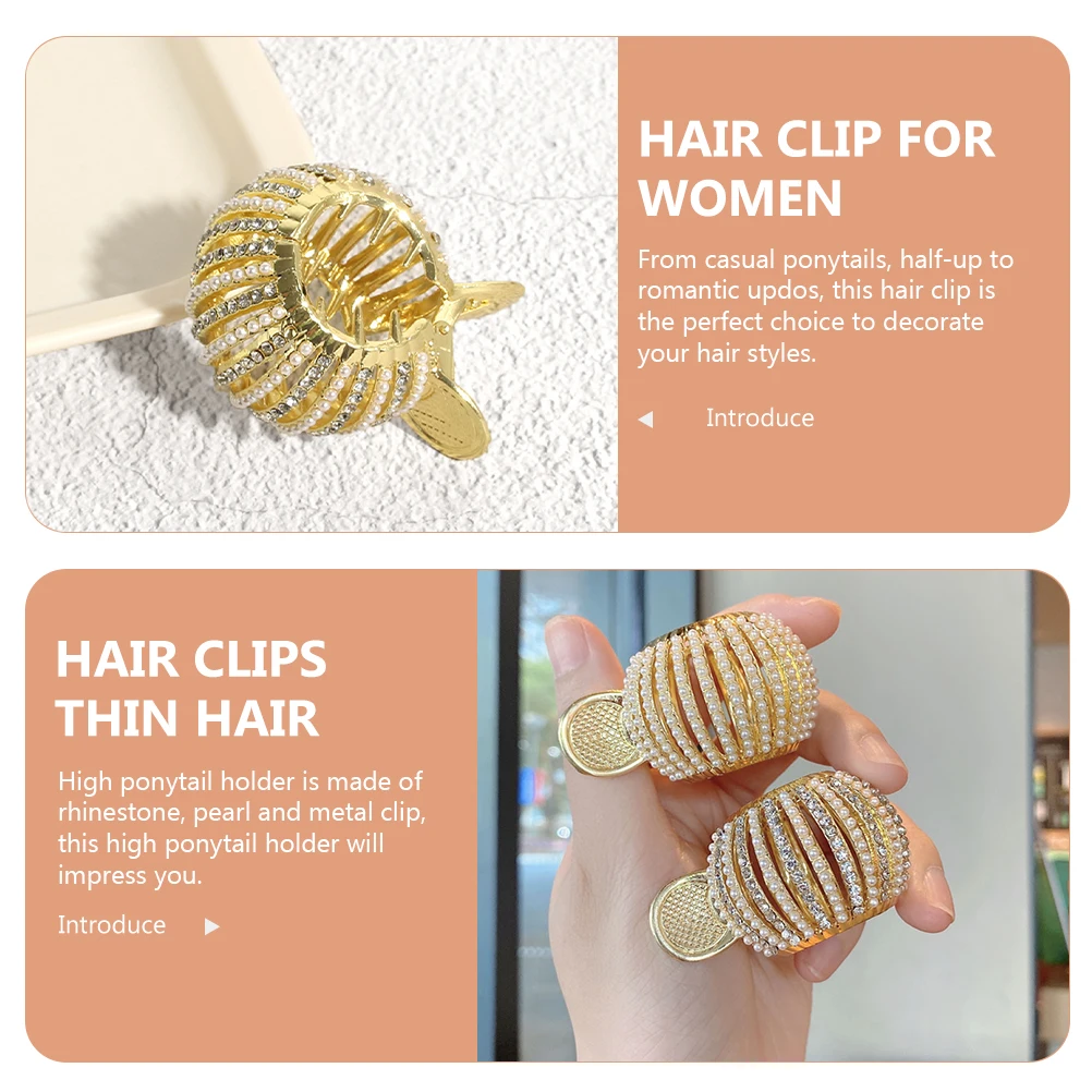 Pearl Rhinestone Claw Clips Gold Metal Hair Accessories for Women Ponytail Holder Barrette Thin Thick Hair Styling
Pearl Rhinestone Claw Clips Gold Metal Hair Accessories for Women Ponytail Holder Barrette Thin Thick Hair Styling