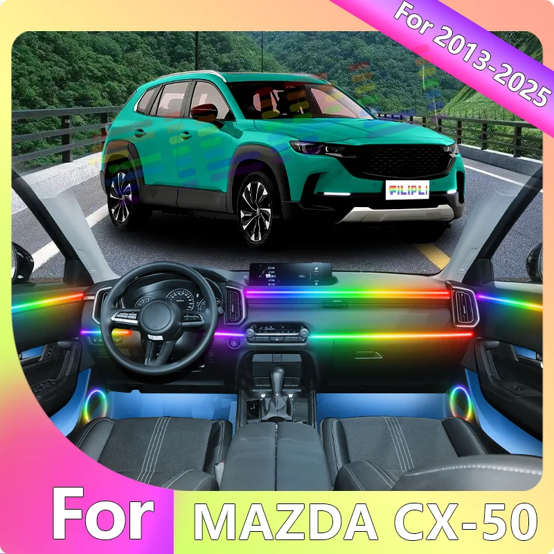 FILIPLI For The MAZDA CX-50 For 2025 App Controlled Car Interior Lights 4 RGB Night Driving Ambient Light By Bluetooth Control
FILIPLI For The MAZDA CX-50 For 2025 App Controlled Car Interior Lights 4 RGB Night Driving Ambient Light By Bluetooth Control