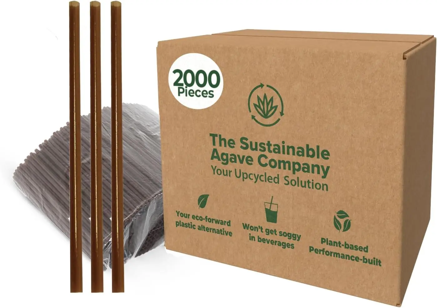 Sustainable Agave Co - Agave Fiber Unwrapped Drinking Straws - Plant-Based, Made With Upcycled Materials, Reusable - Brown, Regu
Sustainable Agave Co - Agave Fiber Unwrapped Drinking Straws - Plant-Based, Made With Upcycled Materials, Reusable - Brown, Regu