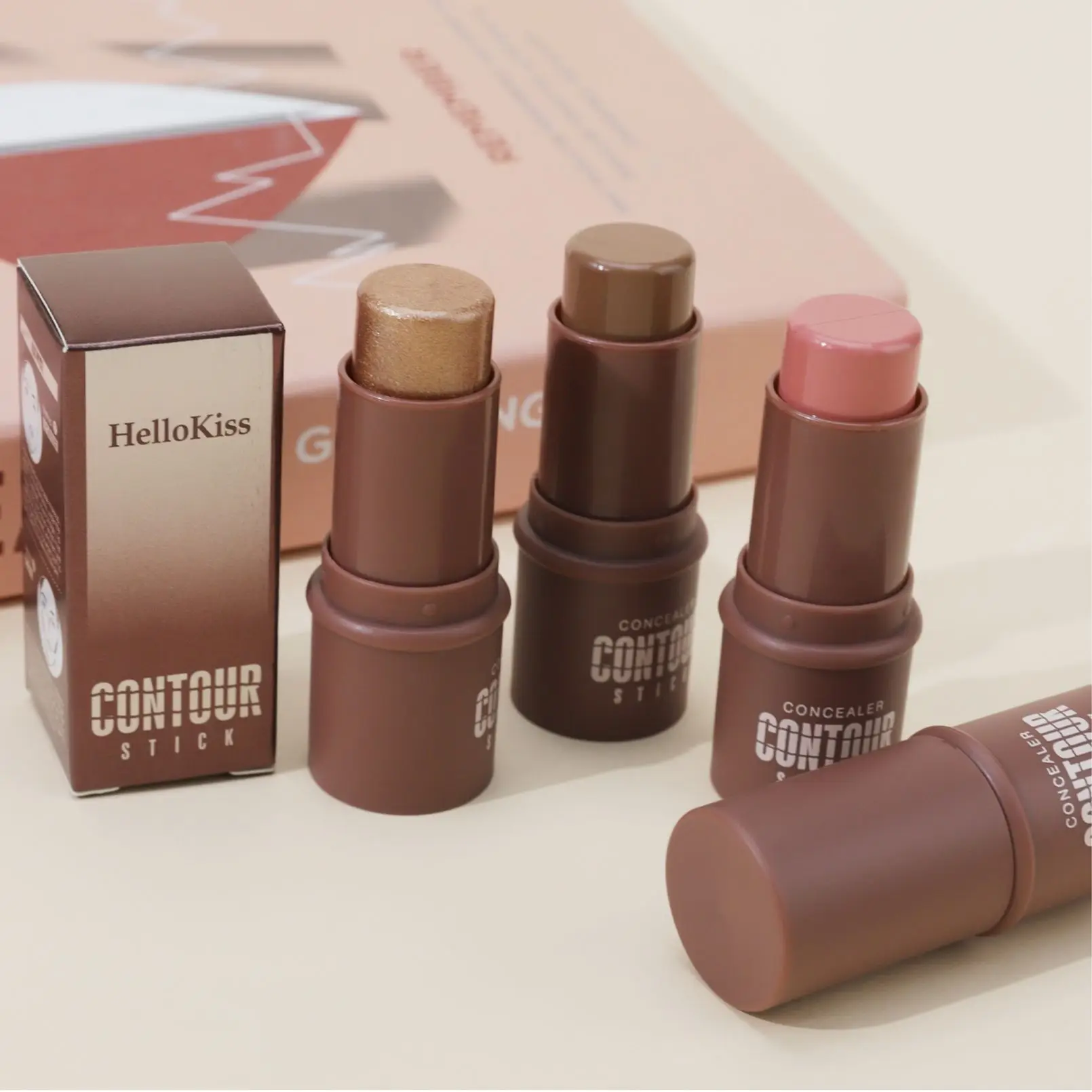 Hot Sale Highlighter Contour Stick Pearlescent 3D Shaping Brightening Face Shadow Blush for Perfect Look Makeup
Hot Sale Highlighter Contour Stick Pearlescent 3D Shaping Brightening Face Shadow Blush for Perfect Look Makeup