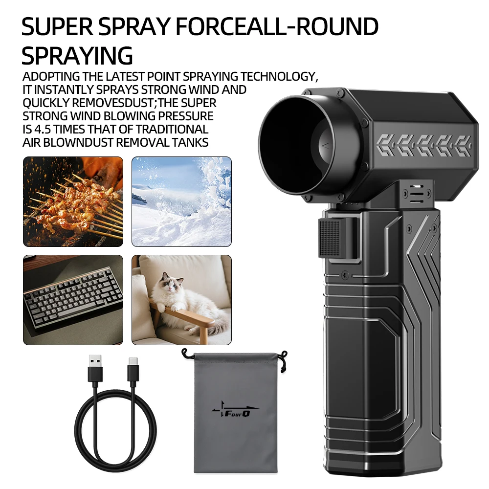 FOURQ 300000 об/мин турбо-сушилка Blowe 70M/S мини турбоструйный вентилятор 10000 мАчld бесщеточный двигатель поколения вентилятор промышленный канальный вентилятор автомобиль
FOURQ 300000 об/мин турбо-сушилка Blowe 70M/S мини турбоструйный вентилятор 10000 мАчld бесщеточный двигатель поколения вентилятор промышленный канальный вентилятор автомобиль