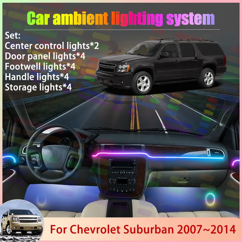 For Chevrolet Suburban MK10 GMT900 2007~2014 2008 2/18 in 1 Car Atmosphere Light Lamp RGB Shade Ensemble Streamer Atmosphere Set
For Chevrolet Suburban MK10 GMT900 2007~2014 2008 2/18 in 1 Car Atmosphere Light Lamp RGB Shade Ensemble Streamer Atmosphere Set