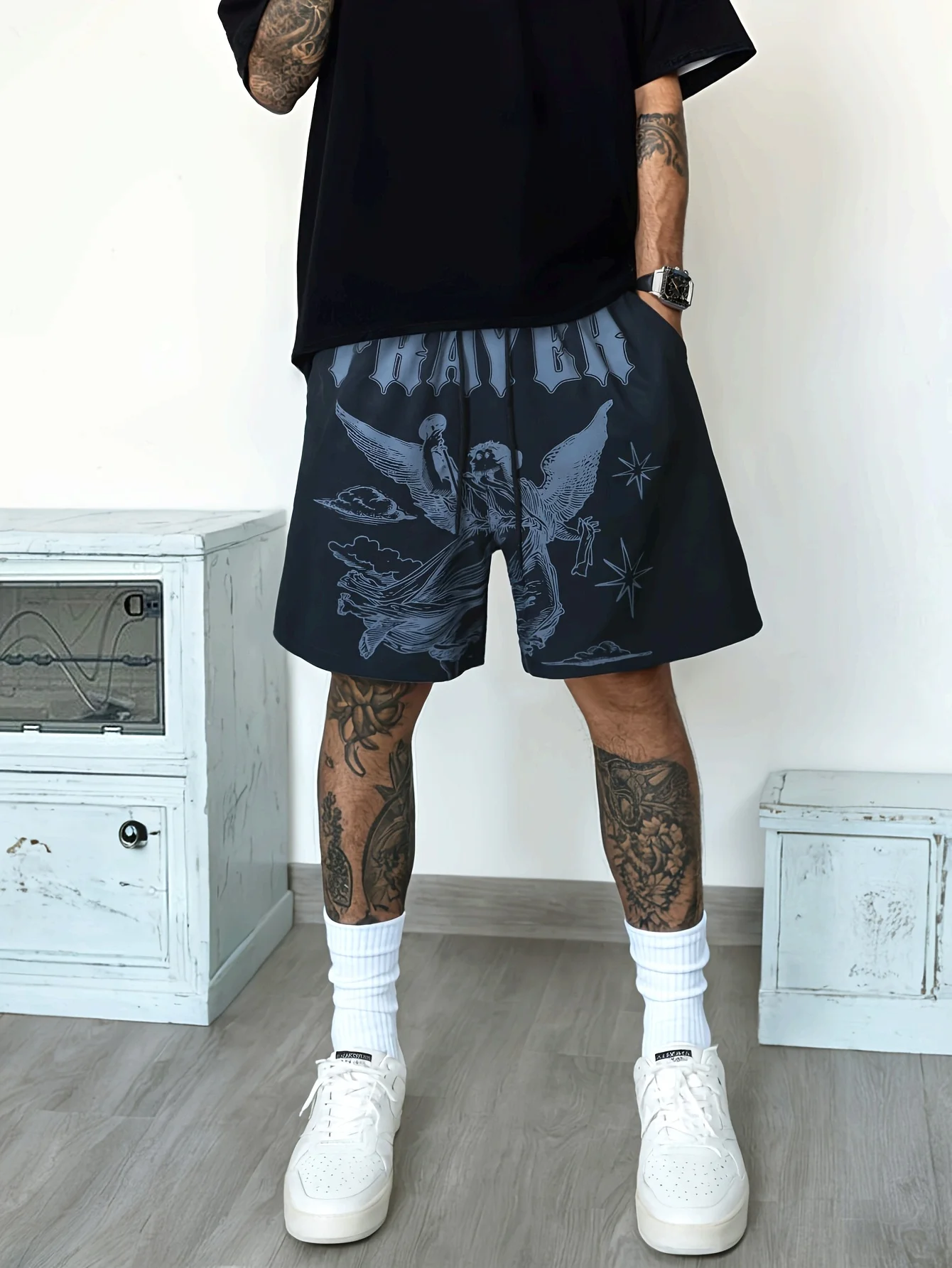 2026 Summer New Men's Shorts with 3D Angel Pattern Print for Street Casual Fashion Comfortable Breathable Lightweight
2026 Summer New Men's Shorts with 3D Angel Pattern Print for Street Casual Fashion Comfortable Breathable Lightweight