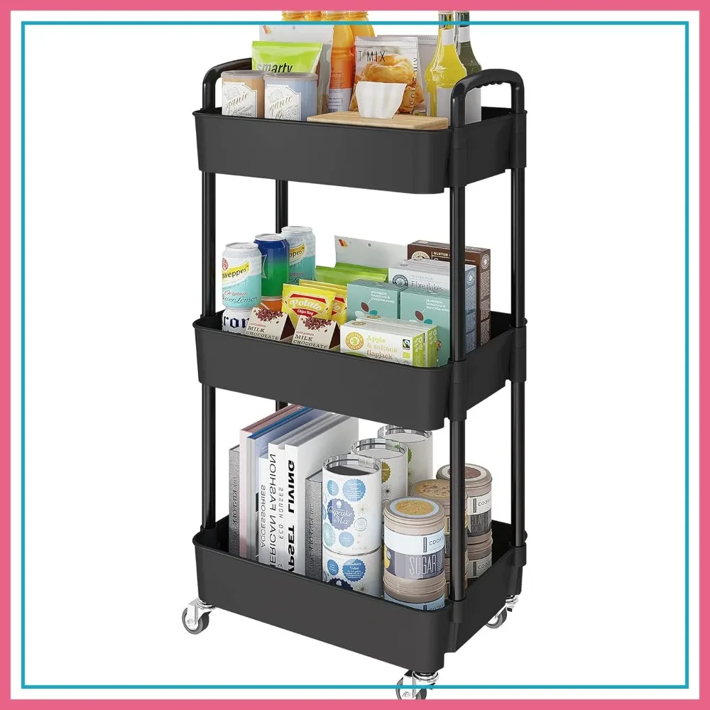 3-Tier Rolling Storage Cart with Lockable Wheels, Mobile Utility Organizer for Kitchen Bathroom Laundry
3-Tier Rolling Storage Cart with Lockable Wheels, Mobile Utility Organizer for Kitchen Bathroom Laundry