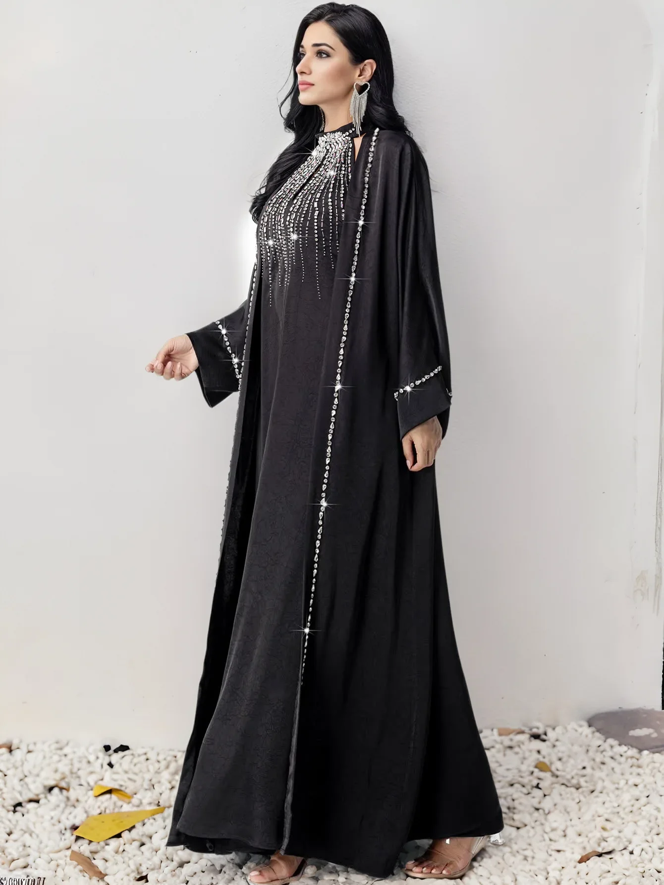 Morocco Kaftan Dubai Abaya Luxury Diamonds Kimono Cardigan Long Dress 2 Piece Muslim Set Eid Ramadan Islam Clothing Kebaya Gown
Morocco Kaftan Dubai Abaya Luxury Diamonds Kimono Cardigan Long Dress 2 Piece Muslim Set Eid Ramadan Islam Clothing Kebaya Gown