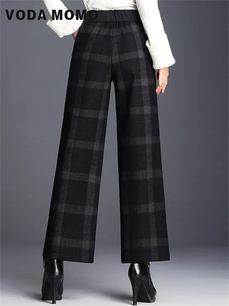 New Thick Warm Fashion Autumn Winter Trousers Elastic High Waist Female Casual Loose Pant Striped Women Wide Leg Pants Woolen
New Thick Warm Fashion Autumn Winter Trousers Elastic High Waist Female Casual Loose Pant Striped Women Wide Leg Pants Woolen