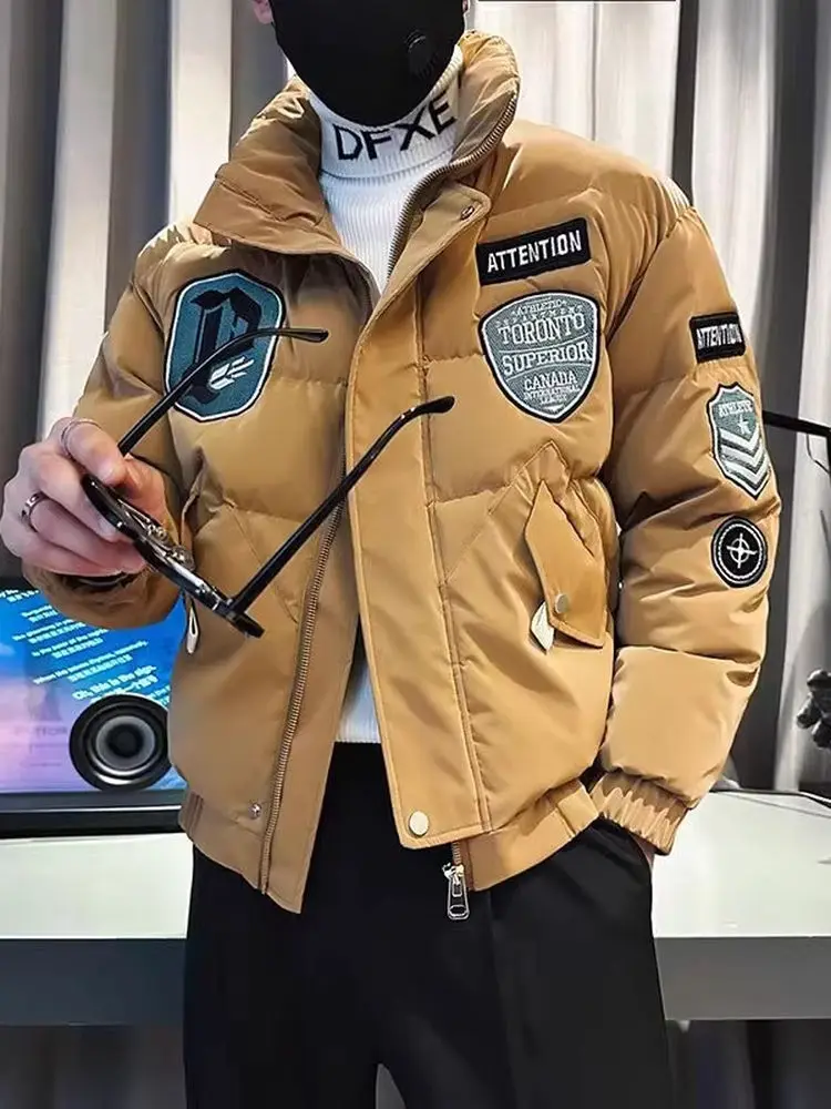 Winter Thiened ort Cotton Jaet for Men Embroidered down Jaet Sli Brand Youth ular Casual Warm Long Sve
Winter Thiened ort Cotton Jaet for Men Embroidered down Jaet Sli Brand Youth ular Casual Warm Long Sve