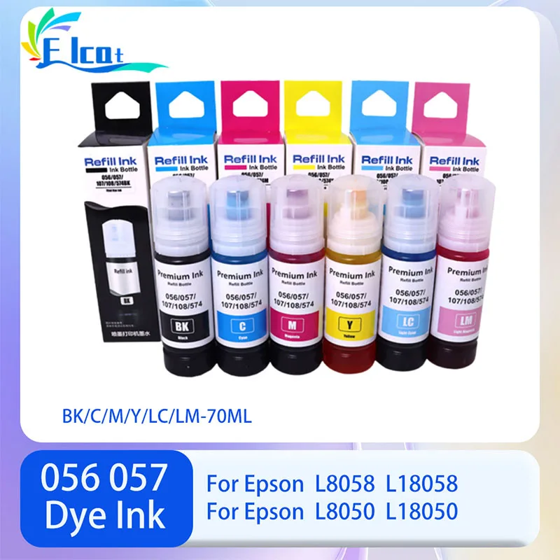 70ML For Epson 056 057 107 Refill dye ink For Epson L8058 L18058 L8050 L18050 L18100 Printer ink compatibility For Epson Dye Ink
70ML For Epson 056 057 107 Refill dye ink For Epson L8058 L18058 L8050 L18050 L18100 Printer ink compatibility For Epson Dye Ink