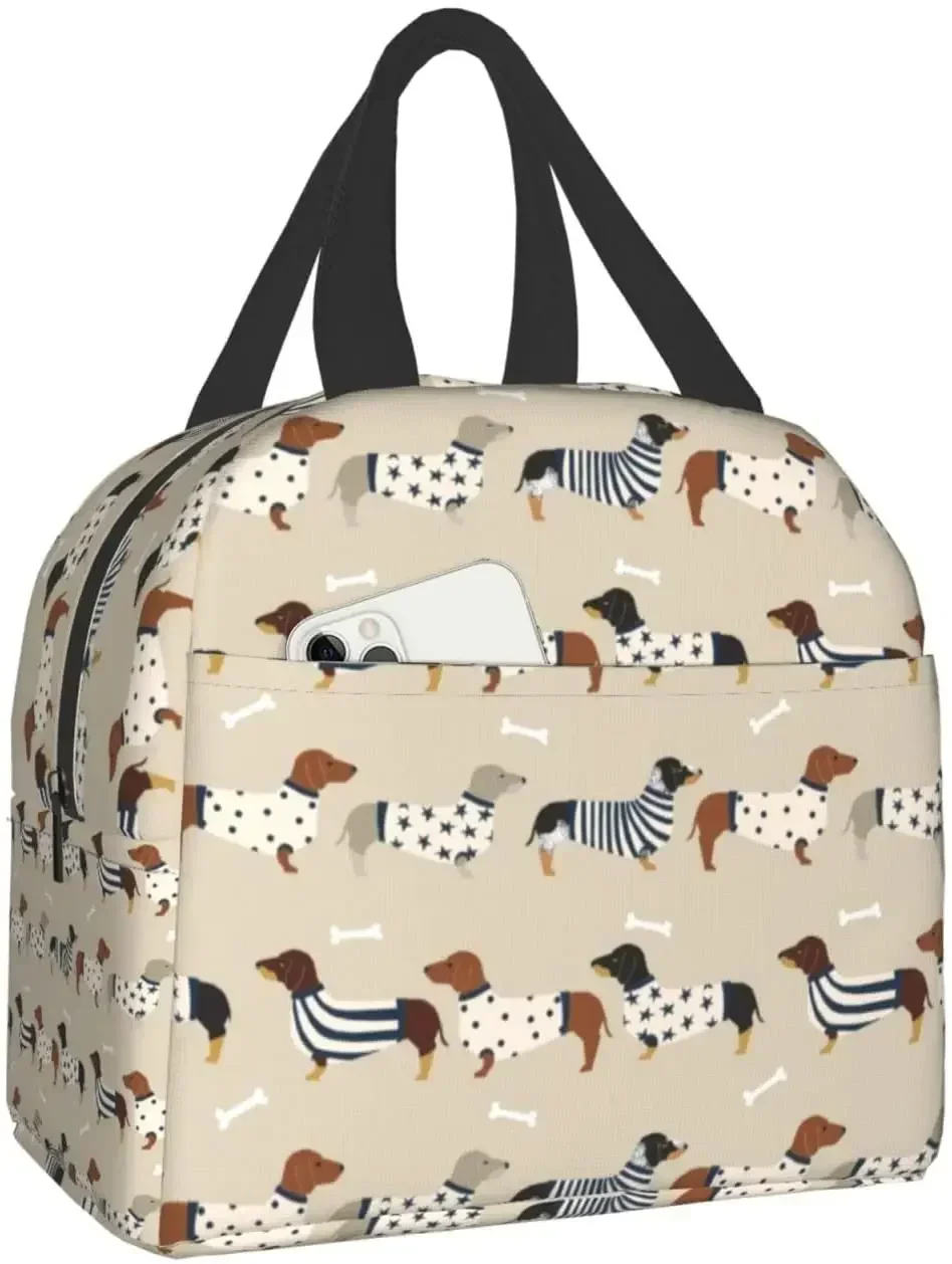 Dachshunds Insulated Tote Lunch Bag for Women & Men, Reusable Portable Thermal Cooler Box for Work Picnic Travel
Dachshunds Insulated Tote Lunch Bag for Women & Men, Reusable Portable Thermal Cooler Box for Work Picnic Travel