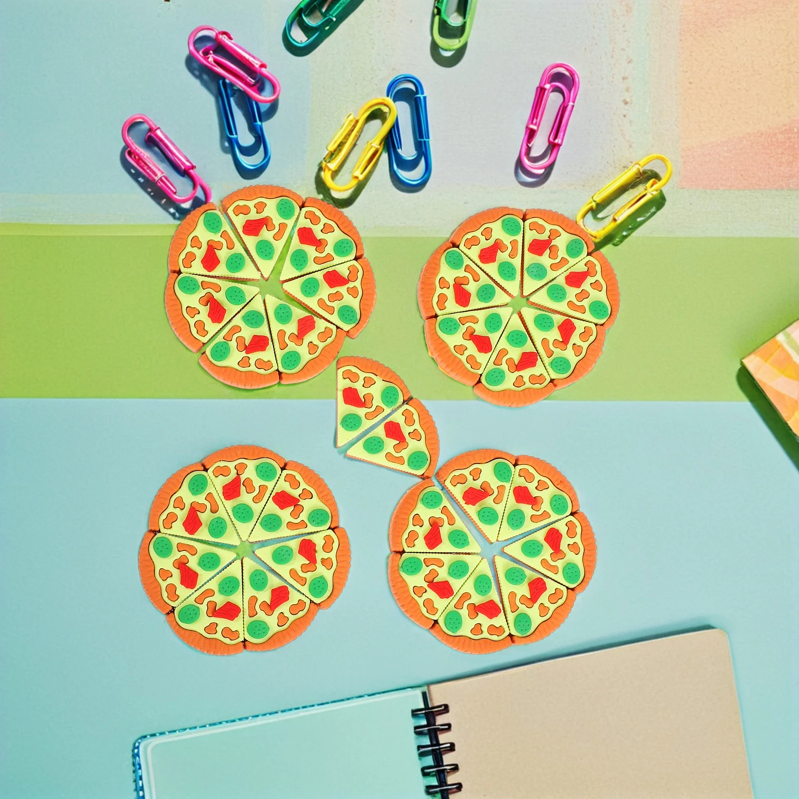 30Pcs Cartoon Triangle Pizza Erasers Supplies Classroom Prizes Rewards Mini Food Erasers for Kids Bulk Prizes
30Pcs Cartoon Triangle Pizza Erasers Supplies Classroom Prizes Rewards Mini Food Erasers for Kids Bulk Prizes