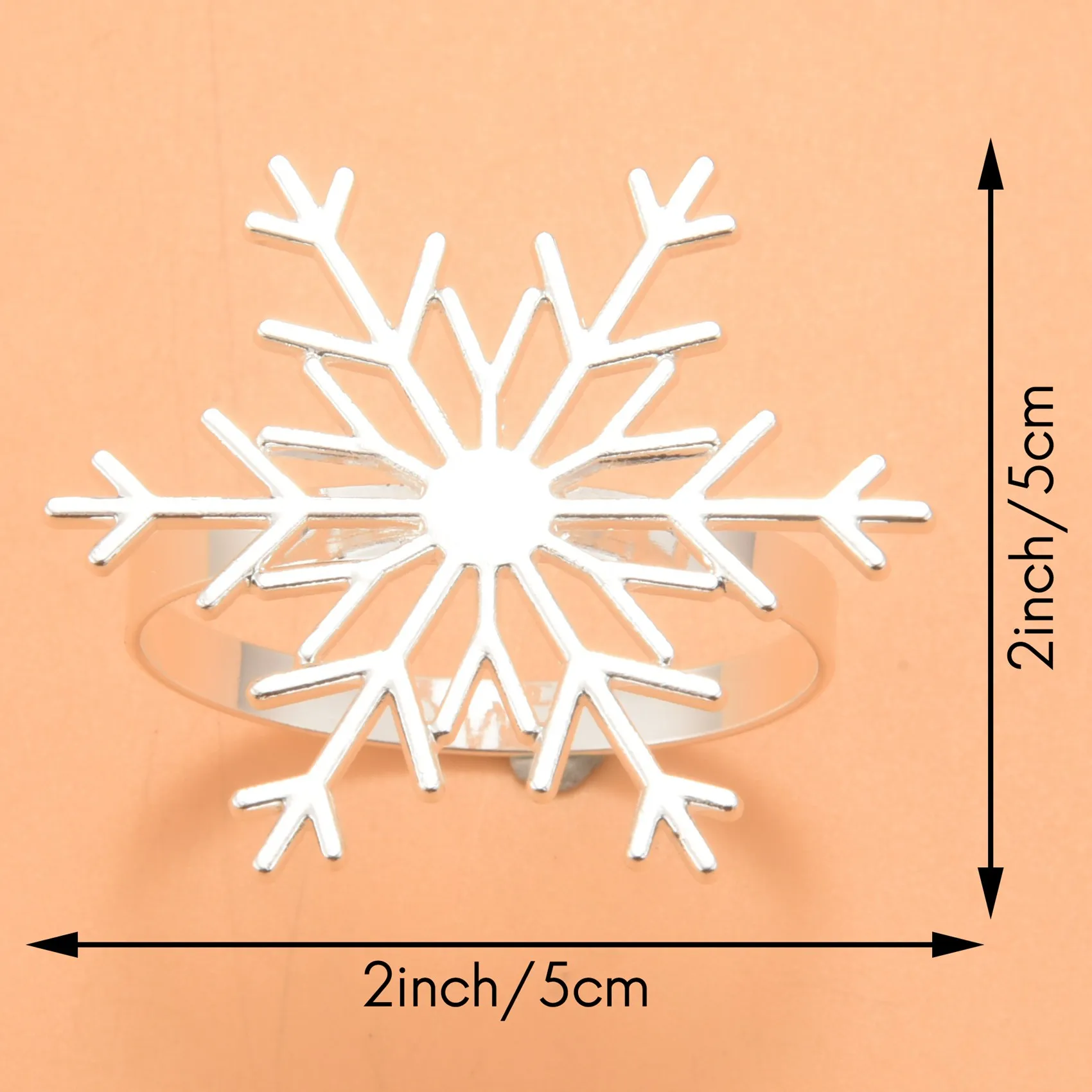 TFTP-6 Pieces Snowflake Napkin Rings Christmas Snowflake Napkin Holder Rings For Christmas Holiday Table Decoration
TFTP-6 Pieces Snowflake Napkin Rings Christmas Snowflake Napkin Holder Rings For Christmas Holiday Table Decoration