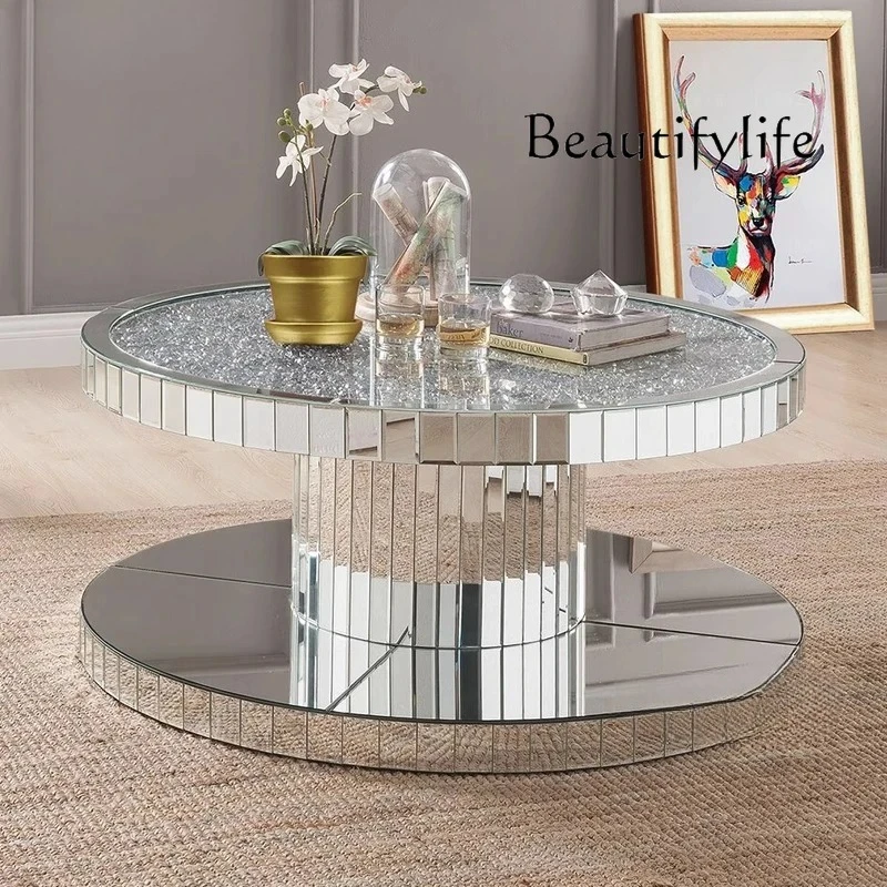 Living room Home sofa New glass coffee table Round coffee table Modern simple mirror coffee table Tea
Living room Home sofa New glass coffee table Round coffee table Modern simple mirror coffee table Tea