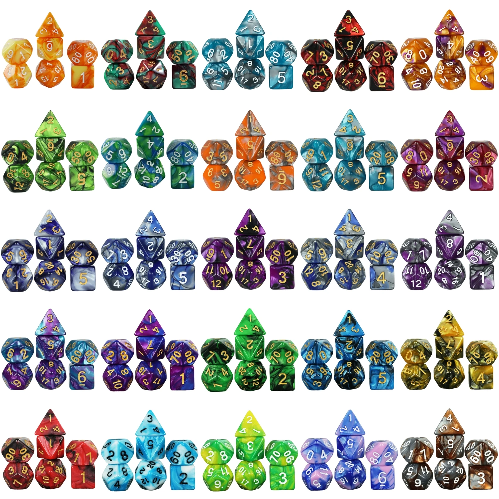 7pcs DND Dice Mixing Color Polyhedral Dice for Tabletop Game DND TRPG Entertainment Board Game
7pcs DND Dice Mixing Color Polyhedral Dice for Tabletop Game DND TRPG Entertainment Board Game