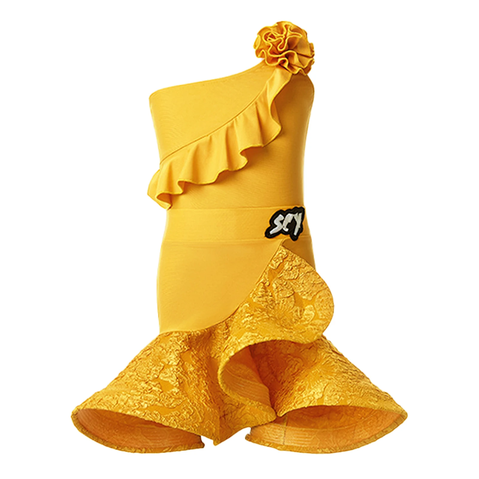 Children Girls One Shoulder Ruffled Latin Dress Cha Cha Salsa Ballroom Dance Costume for Stage Ballroom Modern Dance Competition
Children Girls One Shoulder Ruffled Latin Dress Cha Cha Salsa Ballroom Dance Costume for Stage Ballroom Modern Dance Competition