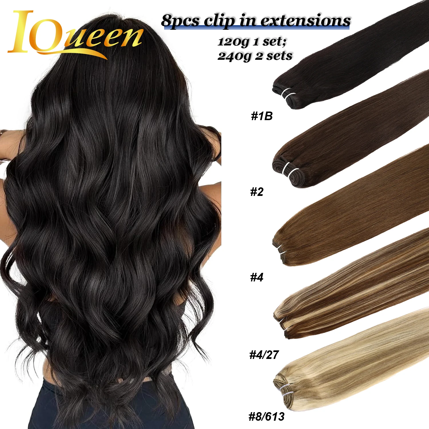 Bone Straight Clip In Hair Extensions 100% Real Human Hair 120g/8pcs Long Clip In Human Hair Extensions Thick End Natural Black
Bone Straight Clip In Hair Extensions 100% Real Human Hair 120g/8pcs Long Clip In Human Hair Extensions Thick End Natural Black