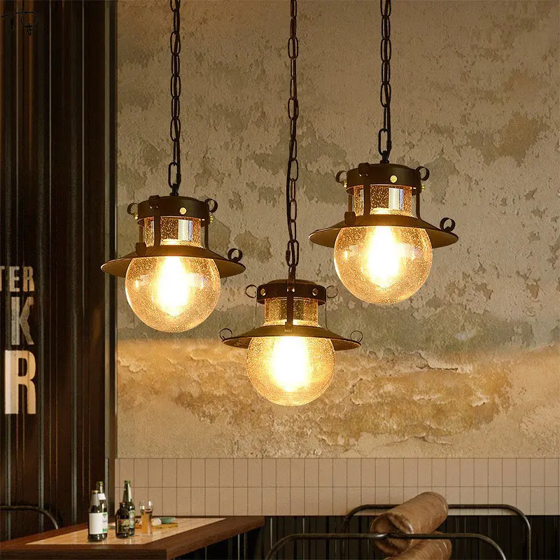 American Vintage Industrial Pendant Lights LED E27 Glass Iron Art Decorative Hanging Lamp Kitchen Island Loft Restaurant Coffee
American Vintage Industrial Pendant Lights LED E27 Glass Iron Art Decorative Hanging Lamp Kitchen Island Loft Restaurant Coffee