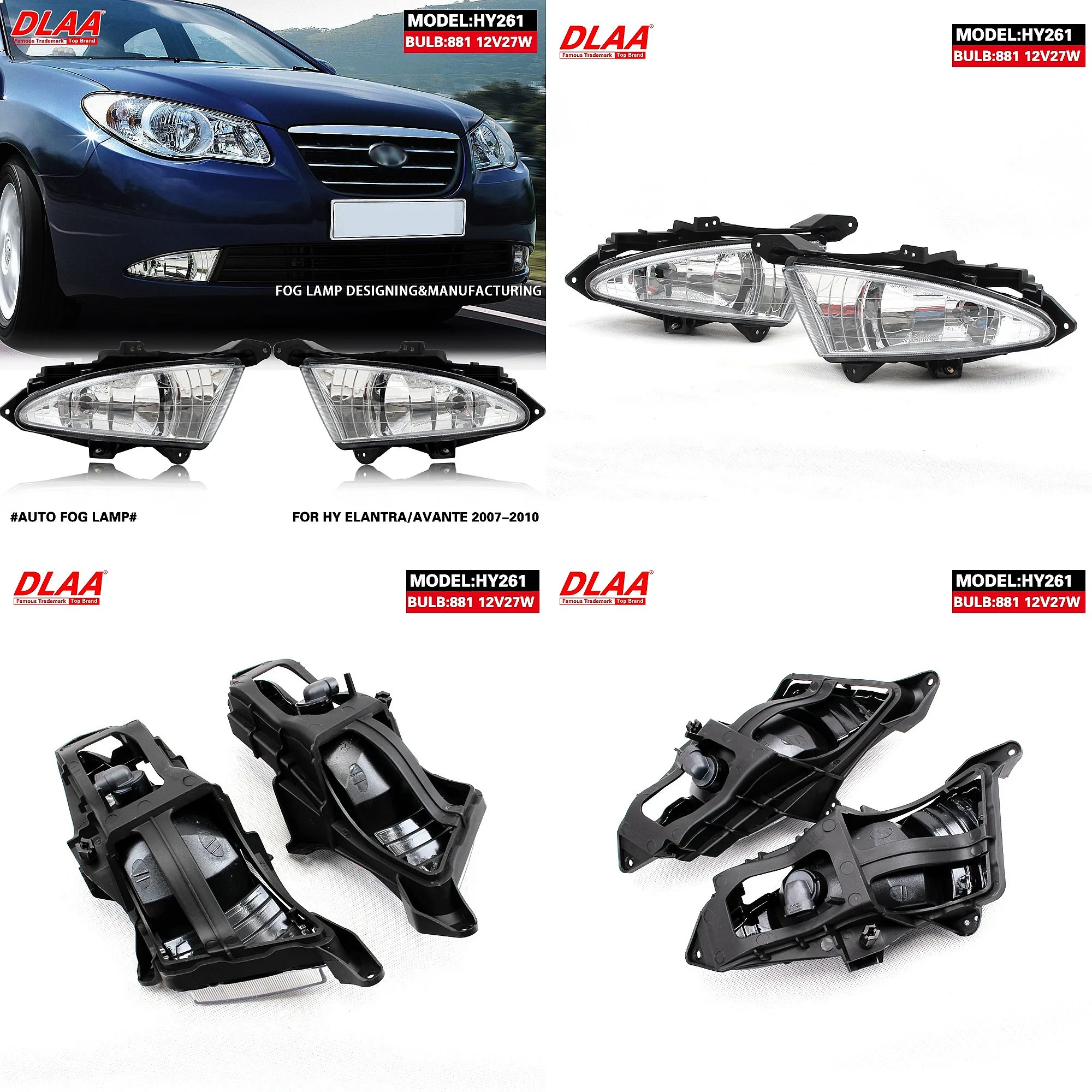 Fits Hyundai Elantra 07-10 Front Fog Light Assembly DRL Bumper Light
Fits Hyundai Elantra 07-10 Front Fog Light Assembly DRL Bumper Light