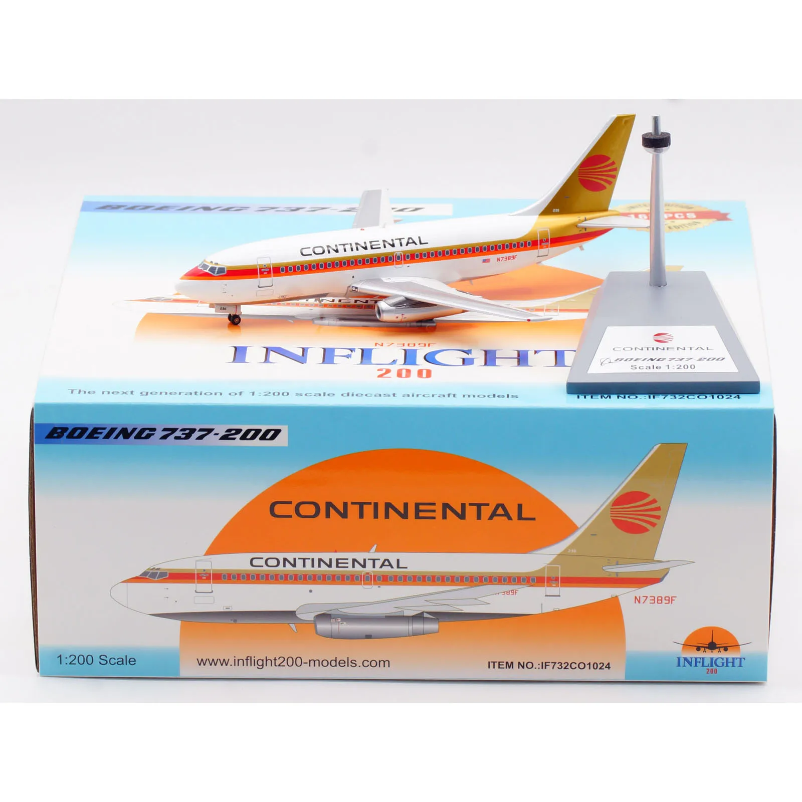 IF732CO1024 Alloy Collectible Plane Gift INFLIGHT 1:200 Continental Airline Boeing B737-200 Diecast Aircraft Jet Model N7389F
IF732CO1024 Alloy Collectible Plane Gift INFLIGHT 1:200 Continental Airline Boeing B737-200 Diecast Aircraft Jet Model N7389F