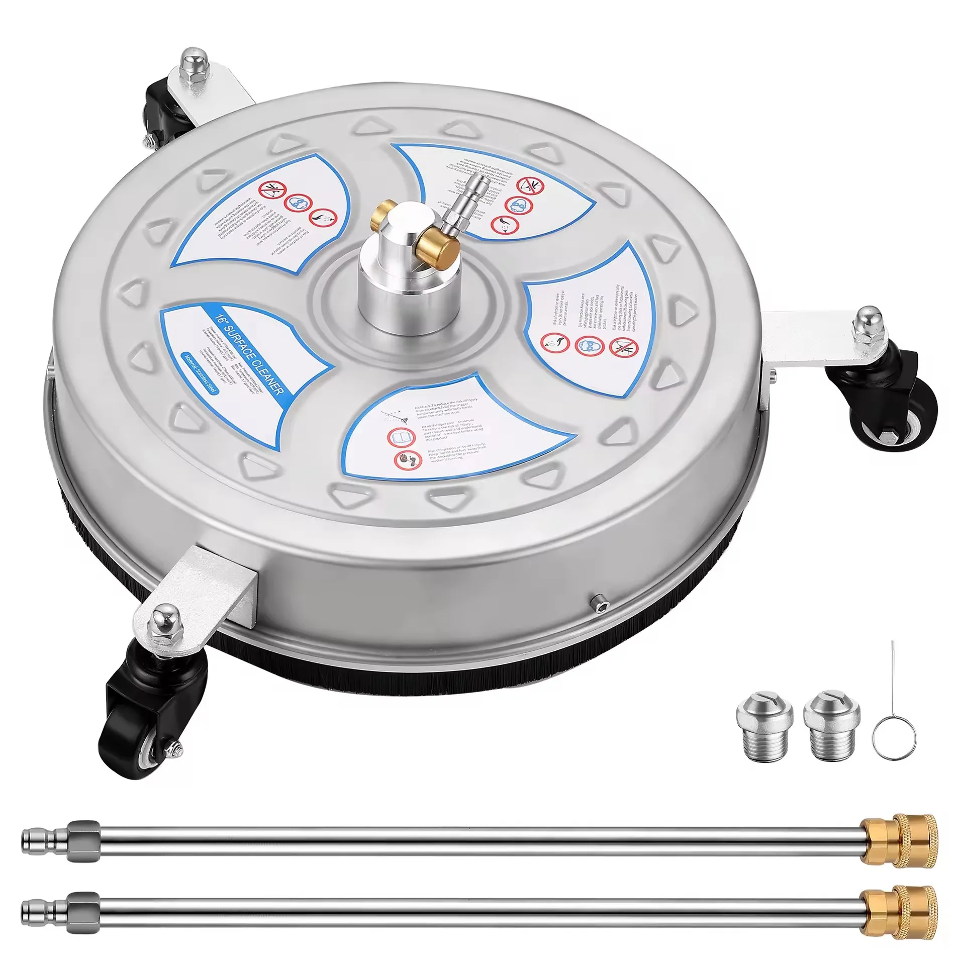 16 Inch Pressure Washer Surface Cleaner Stainless Steel Multifunctional Cleaner High Pressure 3200psi for Courtyards Floors Wall
16 Inch Pressure Washer Surface Cleaner Stainless Steel Multifunctional Cleaner High Pressure 3200psi for Courtyards Floors Wall