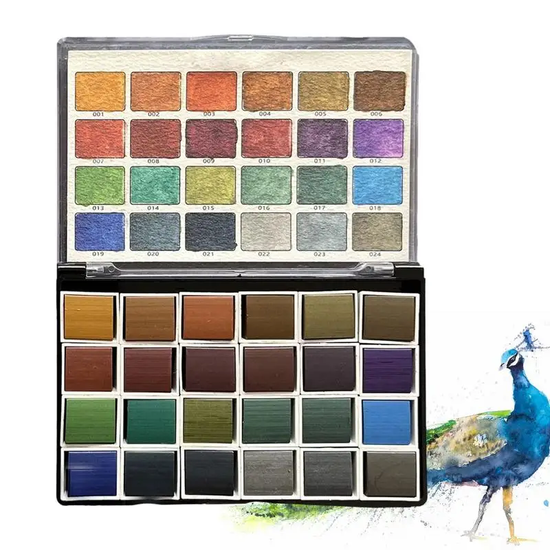 Pearlescent Colors Set Of 24 Glossy Color Paint Long-Lasting Beginners-Friendly Glitter Colors For Painting Calligraphy
Pearlescent Colors Set Of 24 Glossy Color Paint Long-Lasting Beginners-Friendly Glitter Colors For Painting Calligraphy