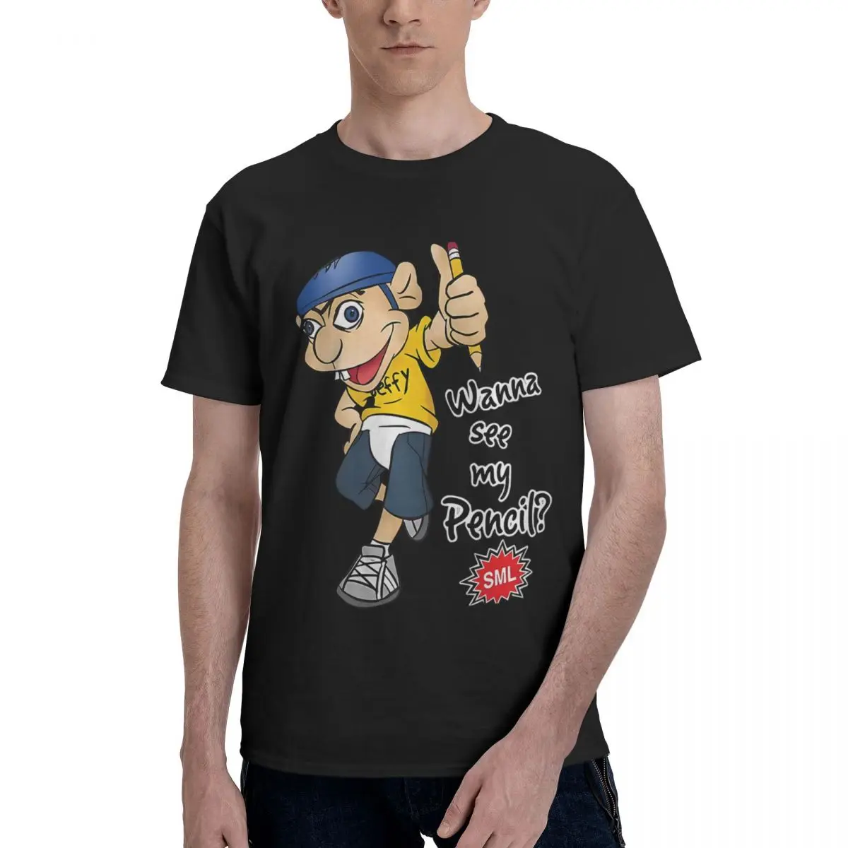 Jeffy Wanna See My Pencil Funny SML Character 100% Cotton Casual Breathable Confortable Clothes New Gifts And T-Shirts Men's
Jeffy Wanna See My Pencil Funny SML Character 100% Cotton Casual Breathable Confortable Clothes New Gifts And T-Shirts Men's