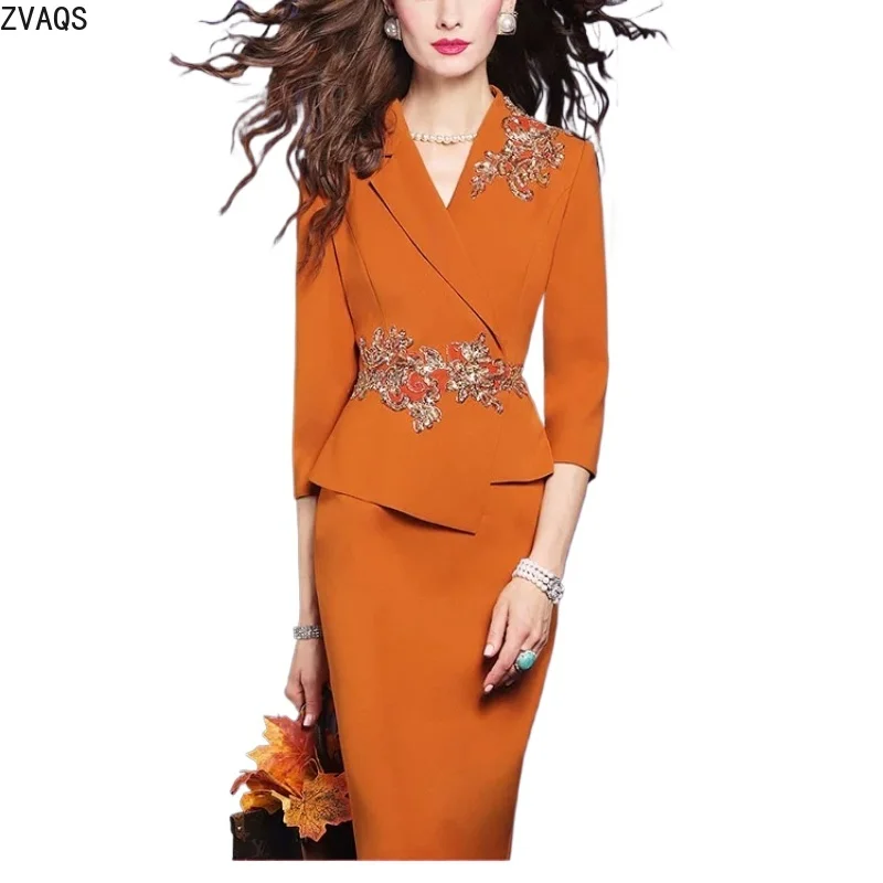 ZVAQS dresses for women Spring Beaded Blazer Dress Luxury Elegant Slim Bodycon Office Business Dress For Women женская одежда
ZVAQS dresses for women Spring Beaded Blazer Dress Luxury Elegant Slim Bodycon Office Business Dress For Women женская одежда