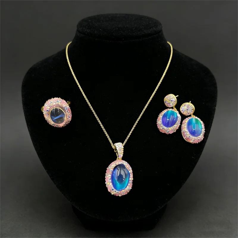 Natural Pink Rainbow Opal Pendant Set, Chakra Healing & Emotional Wellness, Positive Energy Crystal Gift
Natural Pink Rainbow Opal Pendant Set, Chakra Healing & Emotional Wellness, Positive Energy Crystal Gift