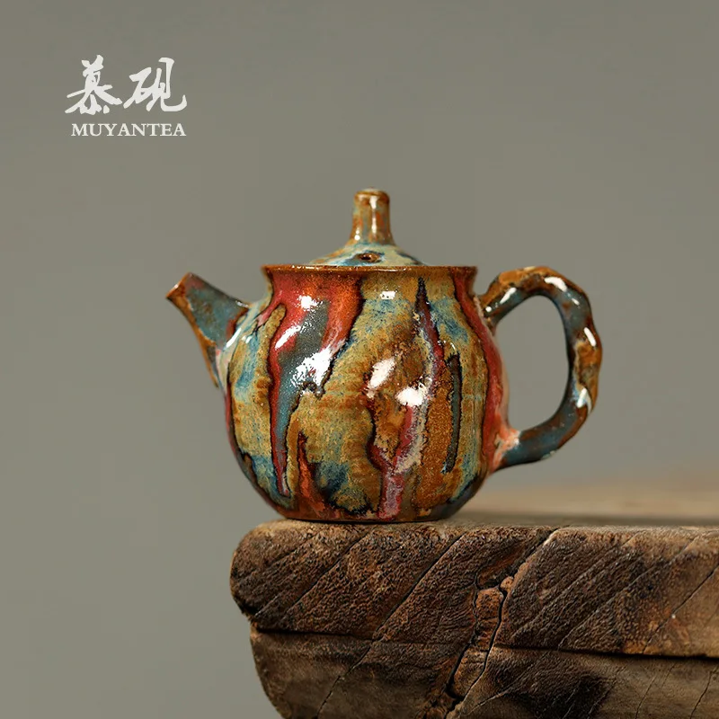 Mu Yan's Handcrafted Japanese-Style Monet-Inspired Tea Pot, Purely Handmade, Home-Use, Kiln-Fired Rustic Pottery, Creative
Mu Yan's Handcrafted Japanese-Style Monet-Inspired Tea Pot, Purely Handmade, Home-Use, Kiln-Fired Rustic Pottery, Creative