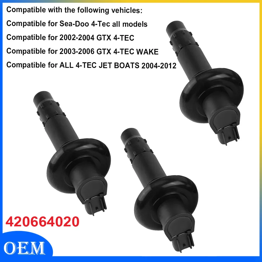 3 шт. катушки зажигания, совместимые с Sea-Doo GTX GTI GTS GTR RXP RXT Wake 155 215 4-TEC 420664020
3 шт. катушки зажигания, совместимые с Sea-Doo GTX GTI GTS GTR RXP RXT Wake 155 215 4-TEC 420664020
