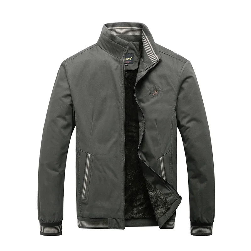Solid Color Zipper Large Size Top M-5XL Autumn And Winter New Men's Fashion Aviator Jacket Fleece Thickened Warm Baseball Jacket
Solid Color Zipper Large Size Top M-5XL Autumn And Winter New Men's Fashion Aviator Jacket Fleece Thickened Warm Baseball Jacket