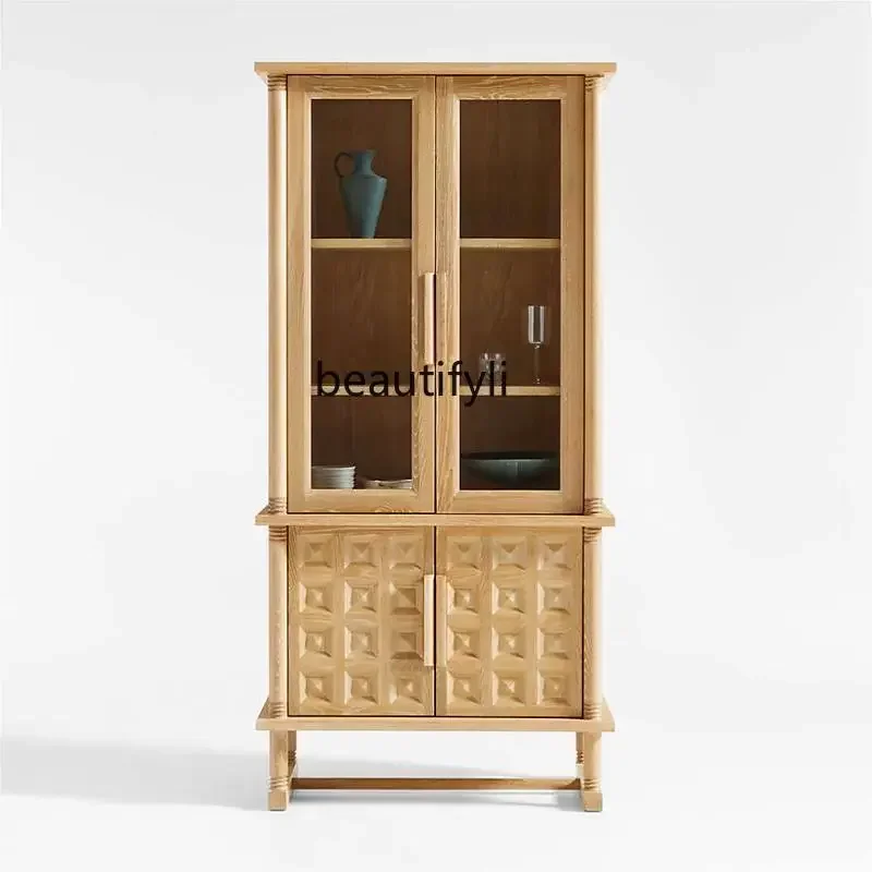 LRetro solid wood dining side cabinet American style, display, small narrow cabinet by the wall
LRetro solid wood dining side cabinet American style, display, small narrow cabinet by the wall